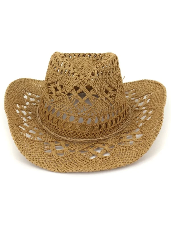 Simple Chic Tan Straw Cowboy Hat