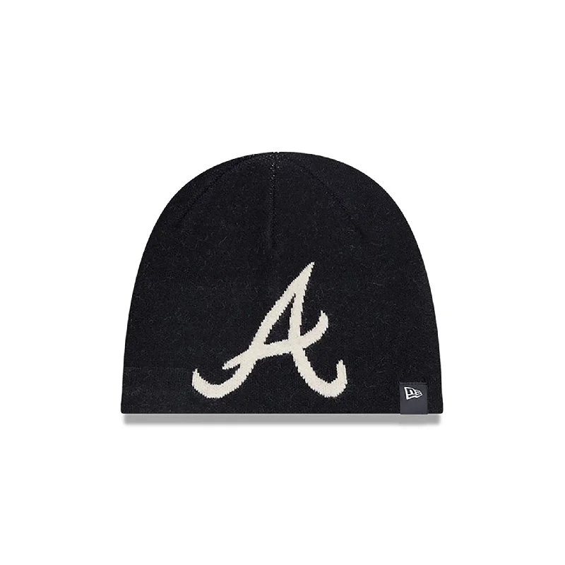 Atlanta Braves Team Mega Logo Black Beanie Hat