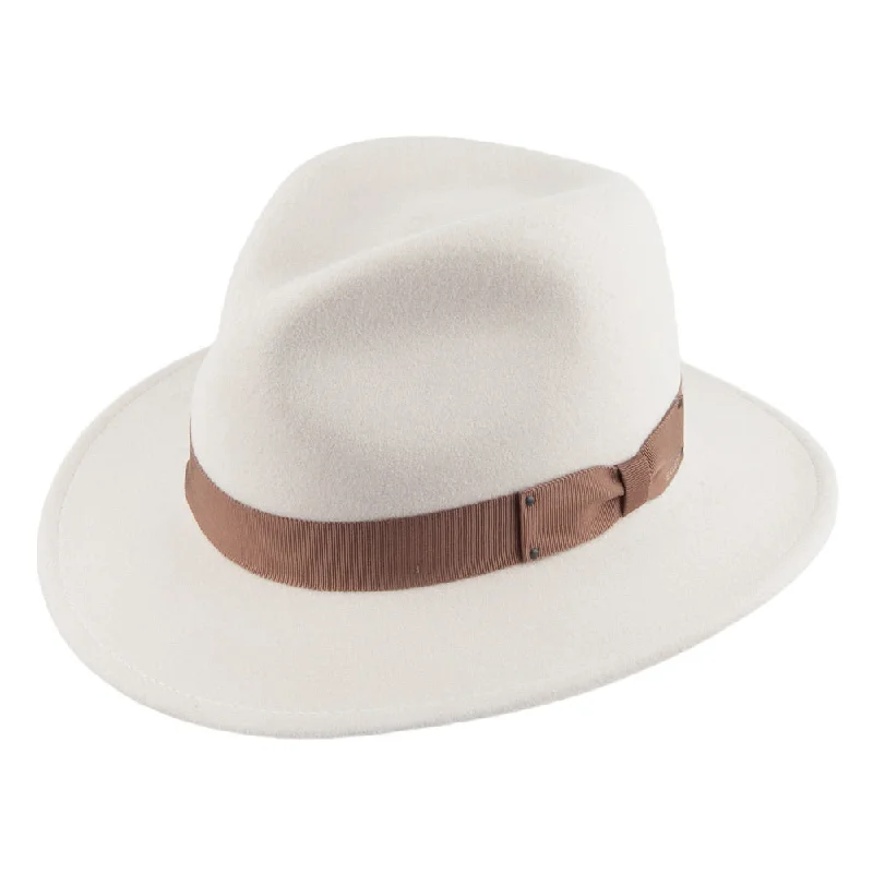 Bailey Hats Curtis Crushable Water Repellent Wool Felt Fedora Hat - Cream