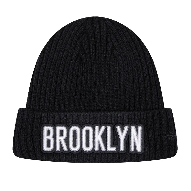 NBA BROOKLYN NETS CLASSIC CORE UNISEX BEANIE (BLACK)