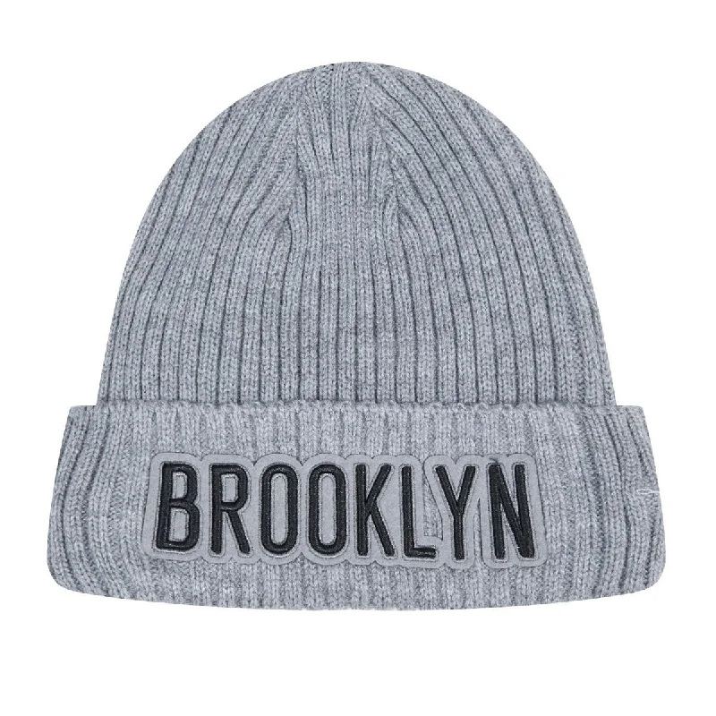 NBA BROOKLYN NETS CLASSIC CORE UNISEX BEANIE (GRAY)