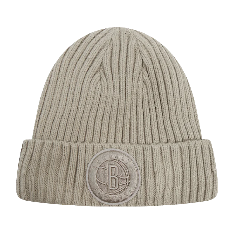 NBA BROOKLYN NETS NEUTRAL BEANIE (TAUPE)