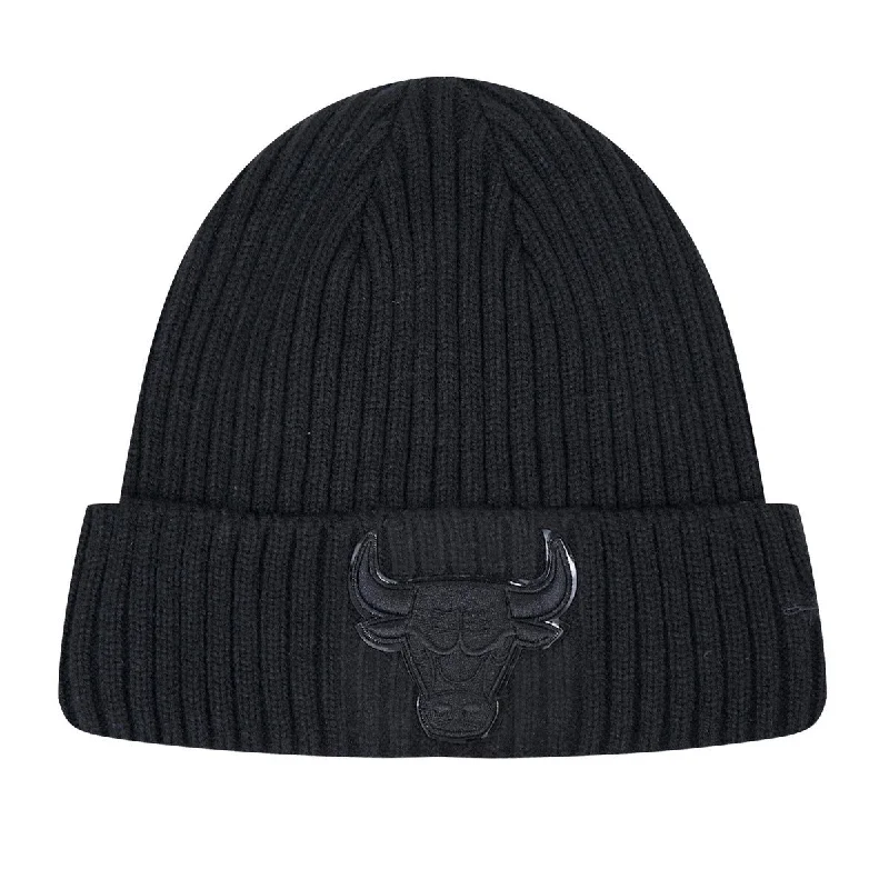 NBA CHICAGO BULLS UNISEX CLASSIC 3BK BEANIE (TRIPLE BLACK)