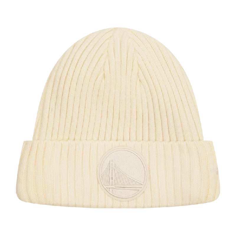 NBA GOLDEN STATE WARRIORS NEUTRAL BEANIE (EGGSHELL)