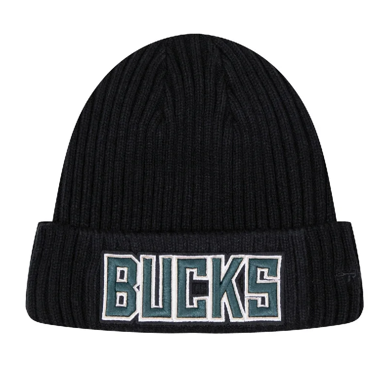 NBA MILWAUKEE BUCKS CORE UNISEX CLASSIC BEANIE (BLACK)