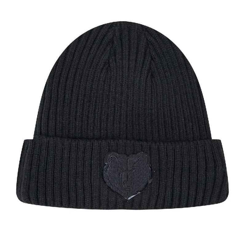 NBA MEMPHIS GRIZZLIES CLASSIC 3BK UNISEX BEANIE (TRIPLE BLACK)