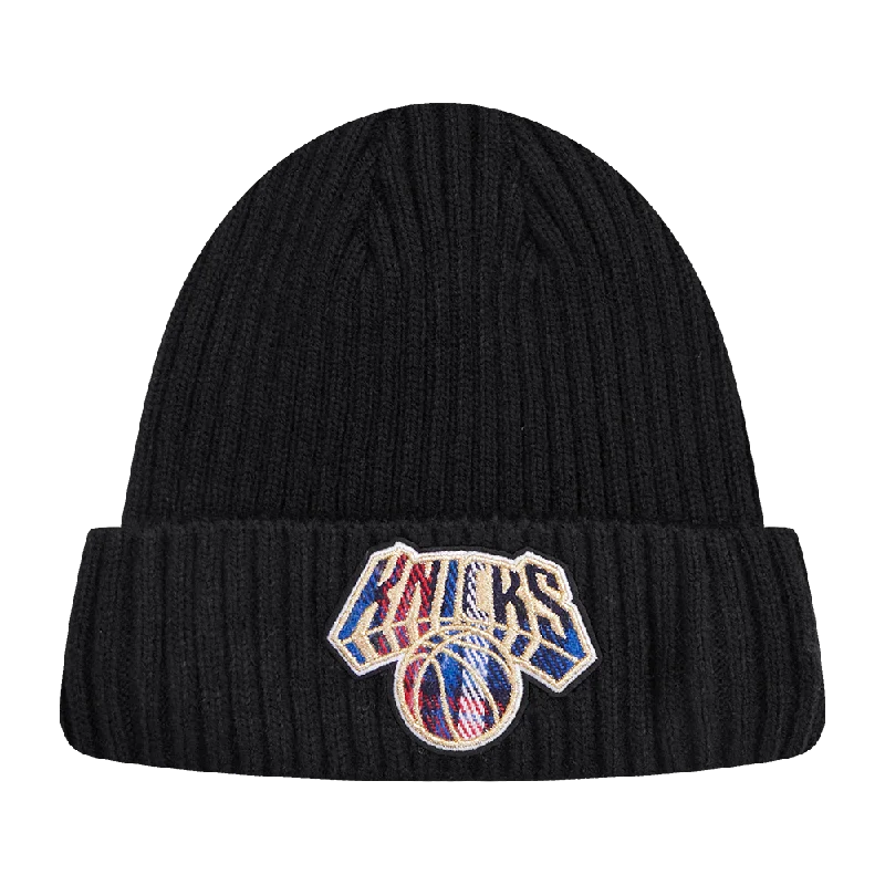 NBA NEW YORK KNICKS PRO PREP KNIT BEANIE (BLACK)