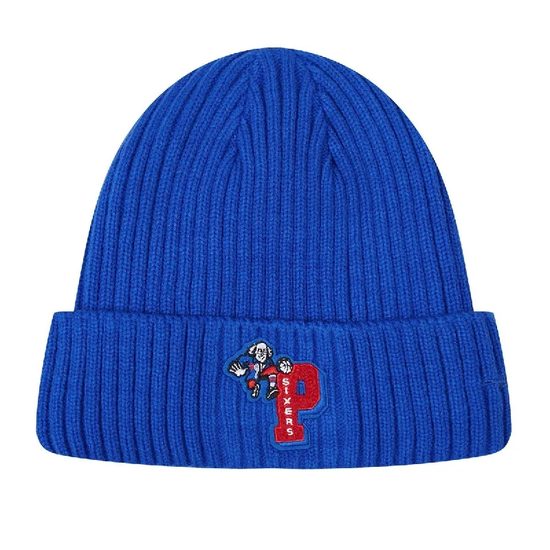 NBA PHILADELPHIA 76ERS MASHUP UNISEX BEANIE (ROYAL BLUE)