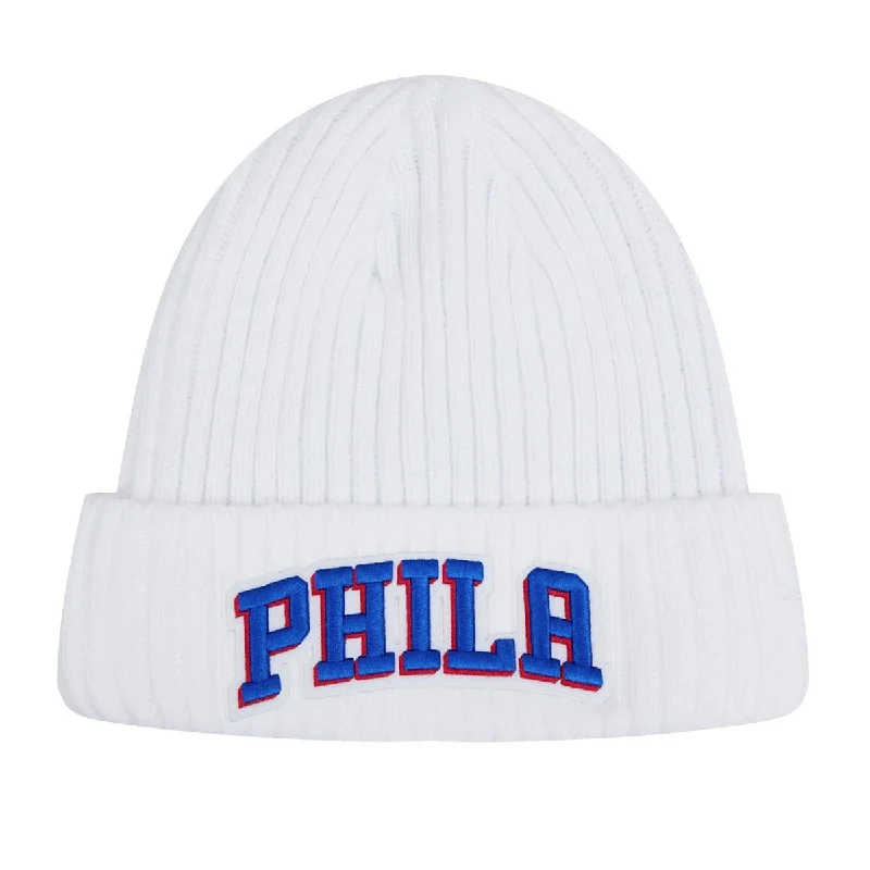 NBA PHILADELPHIA 76ERS CLASSIC CORE UNISEX BEANIE (WHITE)