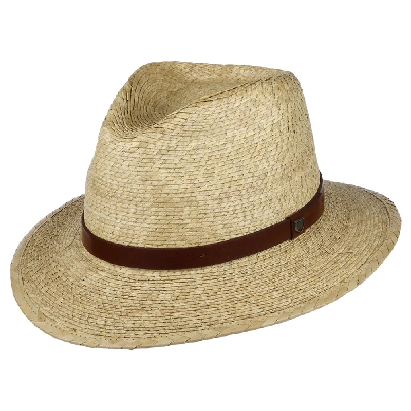 Brixton Hats Messer Straw Fedora Hat - Natural