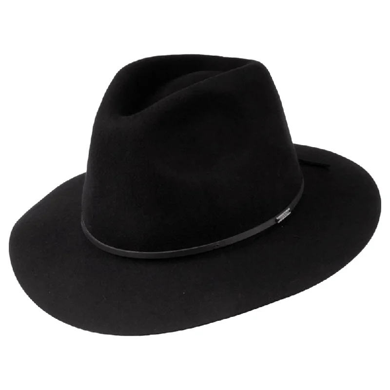 Brixton Hats Wesley Wool Felt Fedora Hat - Black