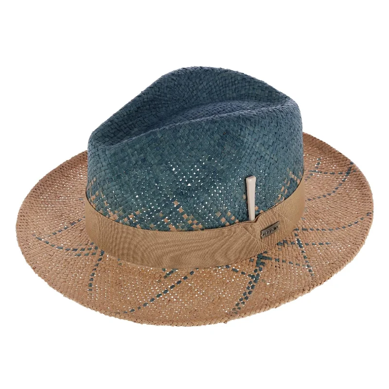 Bruno Capello Rafi Plaid Straw Fedora