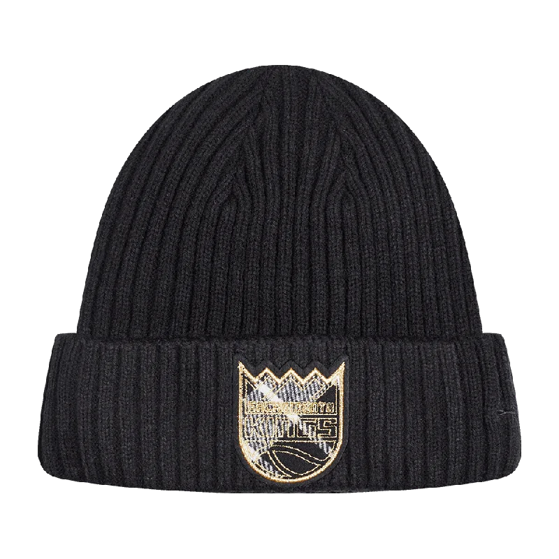 NBA SACRAMENTO KINGS PRO PREP KNIT BEANIE (BLACK)