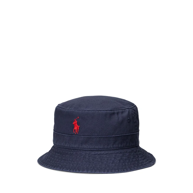 Polo Ralph Lauren - Loft Bucket Hat - Dark Navy with Red Pony