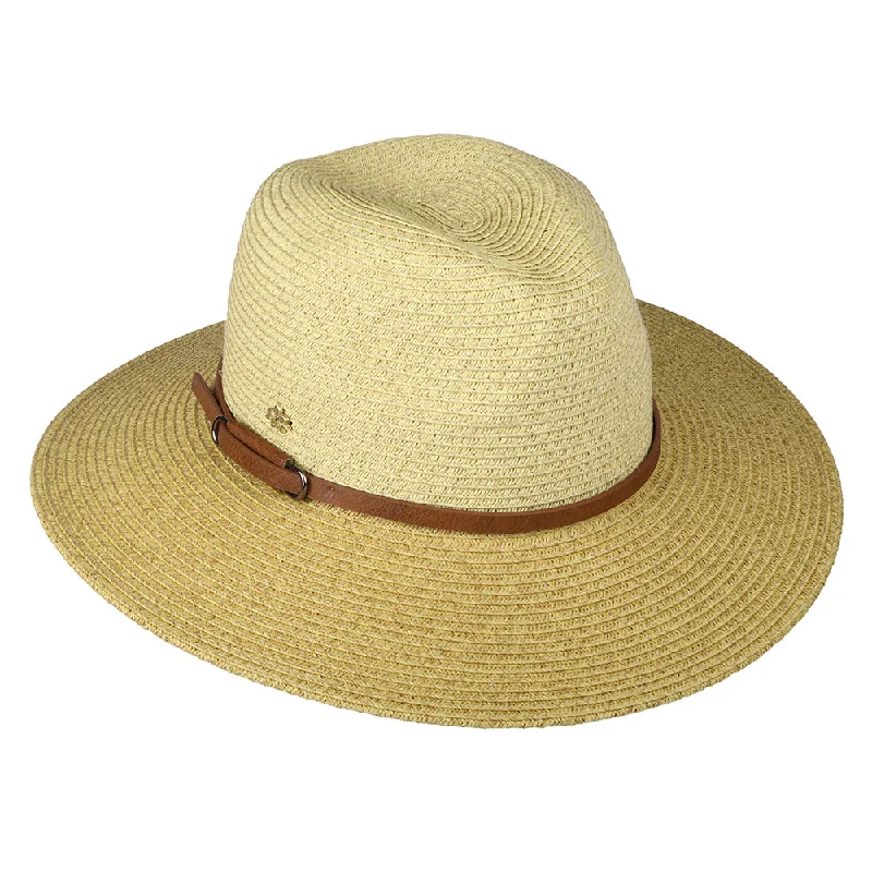 Cappelli Hats Sapo Paper Braid Safari Fedora Hat - Natural-Brown