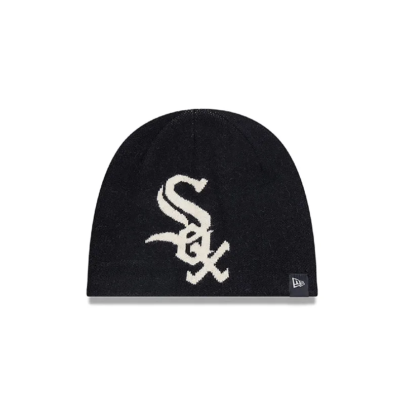 Chicago White Sox Team Mega Logo Black Beanie Hat