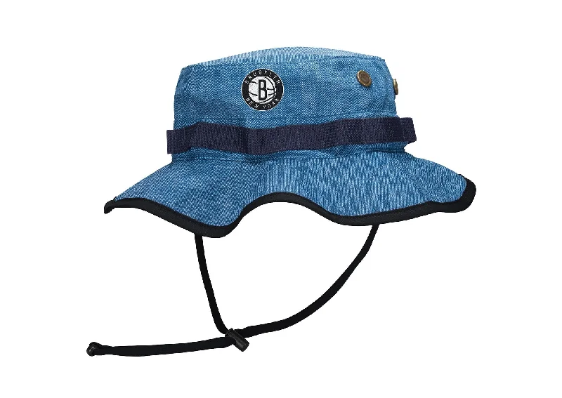 Mitchell & Ness Denim Printed Boonie Bucket Brooklyn Nets