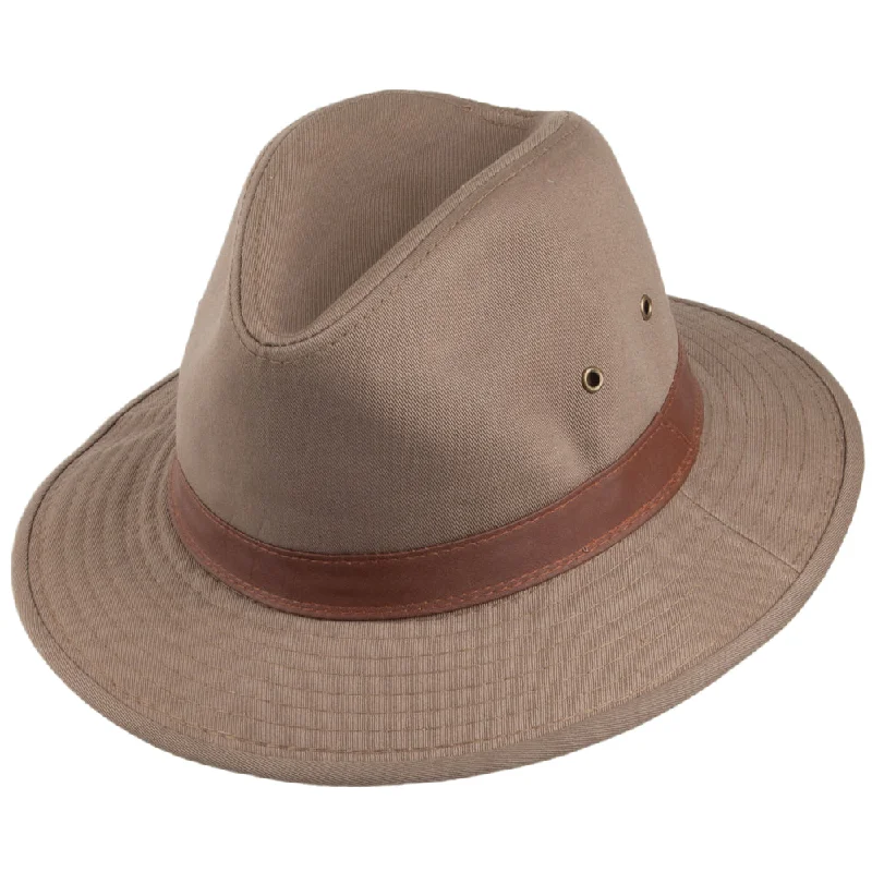 Dorfman Pacific Hats Cotton Shower Resistant Safari Hat - Bark