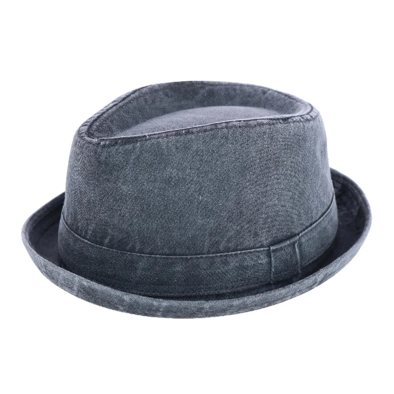 Epoch Hats Company Men's Washed Denim Cotton Fedora Hat