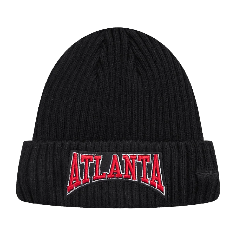 NFL ATLANTA FALCONS CREST EMBLEM BEANIE (BLACK)