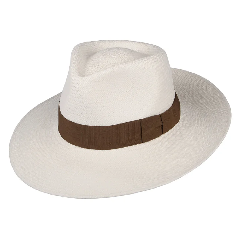 Failsworth Hats Chatsworth Panama Fedora Hat - Bleach-Taupe