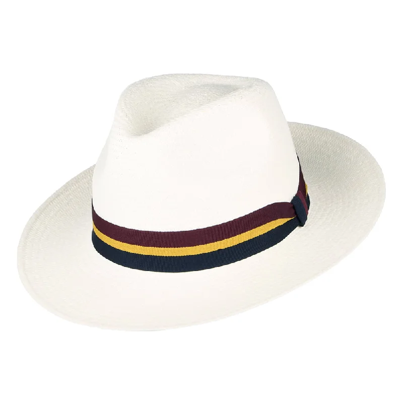 Failsworth Hats Regimental Panama Fedora Hat - Bleach