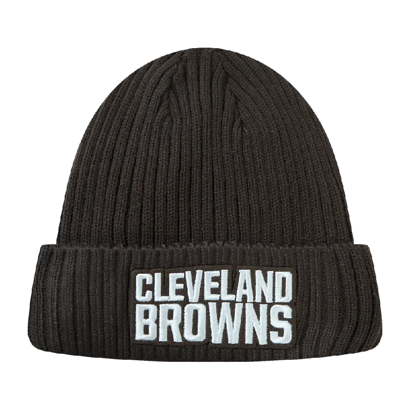 NFL CLEVELAND BROWNS CLASSIC CORE UNISEX BEANIE (BROWN)