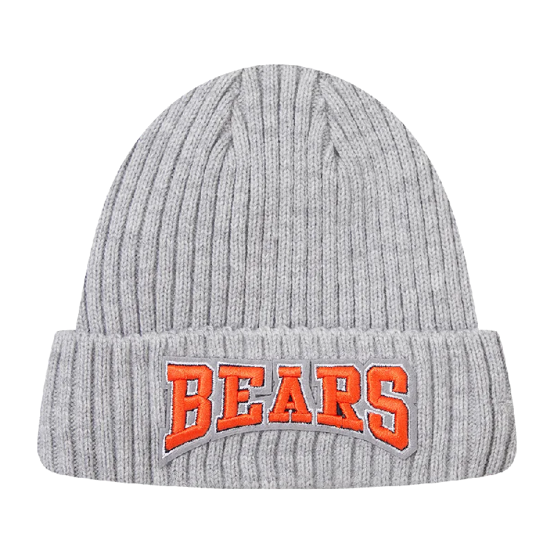 NFL CHICAGO BEARS CREST EMBLEM UNISEX BEANIE (GRAY)