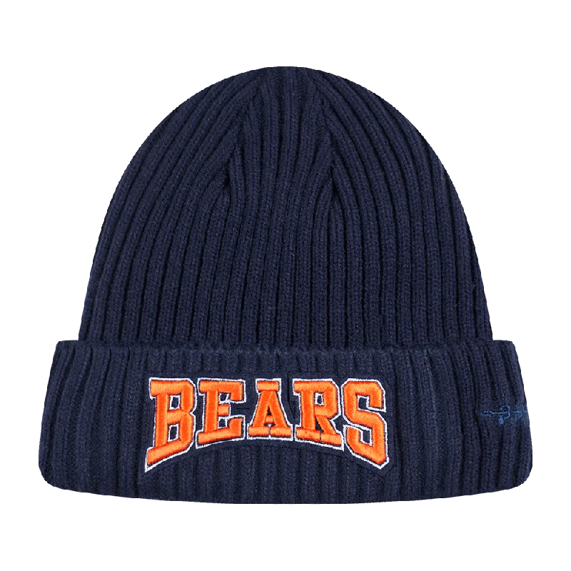 NFL CHICAGO BEARS CREST EMBLEM UNISEX BEANIE (MIDNIGHT NAVY)