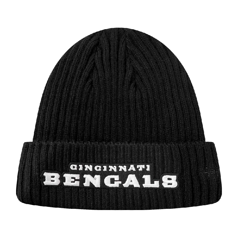 NFL CINCINNATI BENGALS CLASSIC CORE UNISEX BEANIE (BLACK)