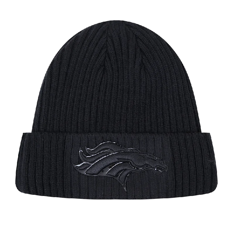 NFL DENVER BRONCOS UNISEX CLASSIC 3BK BEANIE (TRIPLE BLACK)