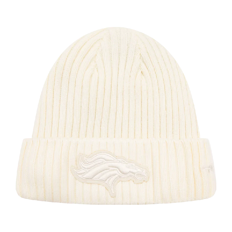 NFL DENVER BRONCOS NEUTRAL BEANIE (EGGSHELL)