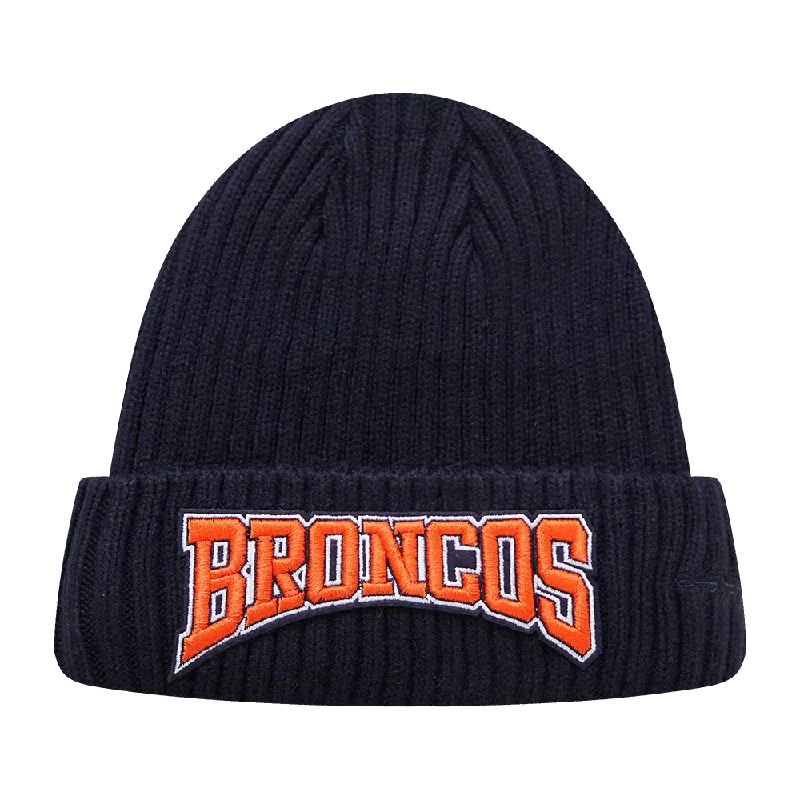 NFL DENVER BRONCOS CREST EMBLEM BEANIE (MIDNIGHT NAVY)