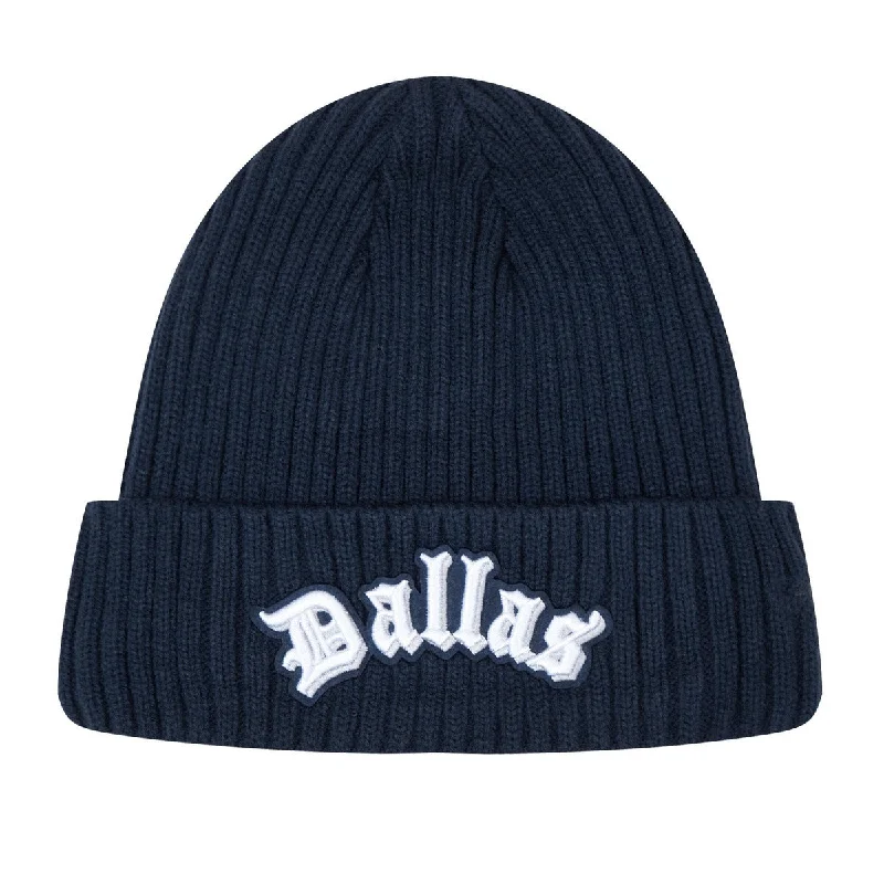 NFL DALLAS COWBOYS OLD ENGLISH UNISEX BEANIE (MIDNIGHT NAVY)