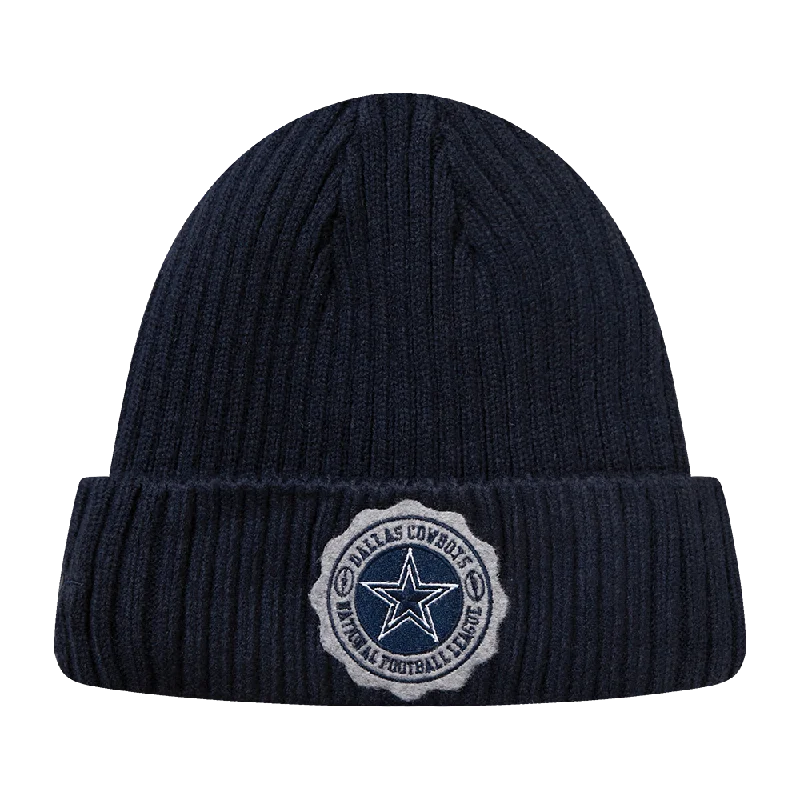 NFL DALLAS COWBOYS CREST EMBLEM BEANIE (MIDNIGHT NAVY)