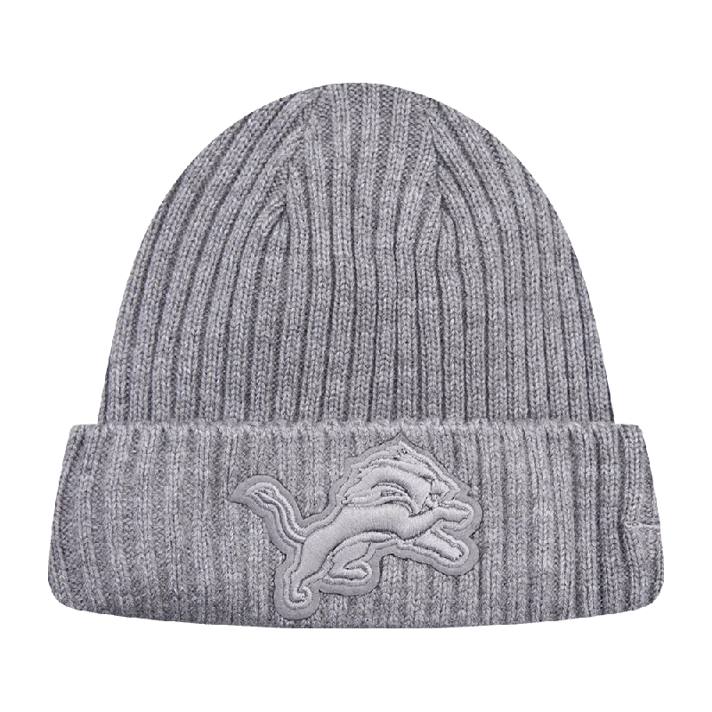 NFL DETROIT LIONS NEUTRAL BEANIE (DARK HEATHER GRAY)