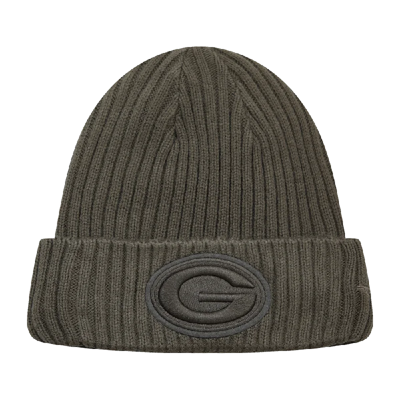 NFL GREEN BAY PACKERS NEUTRAL BEANIE (DARK TAUPE)