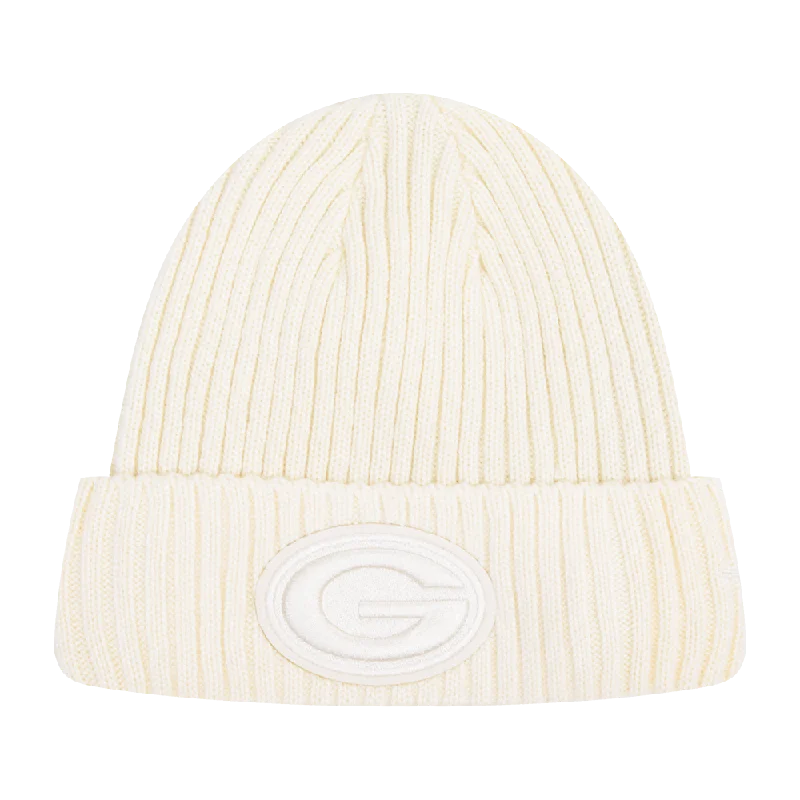 NFL GREEN BAY PACKERS NEUTRAL BEANIE (EGGSHELL)