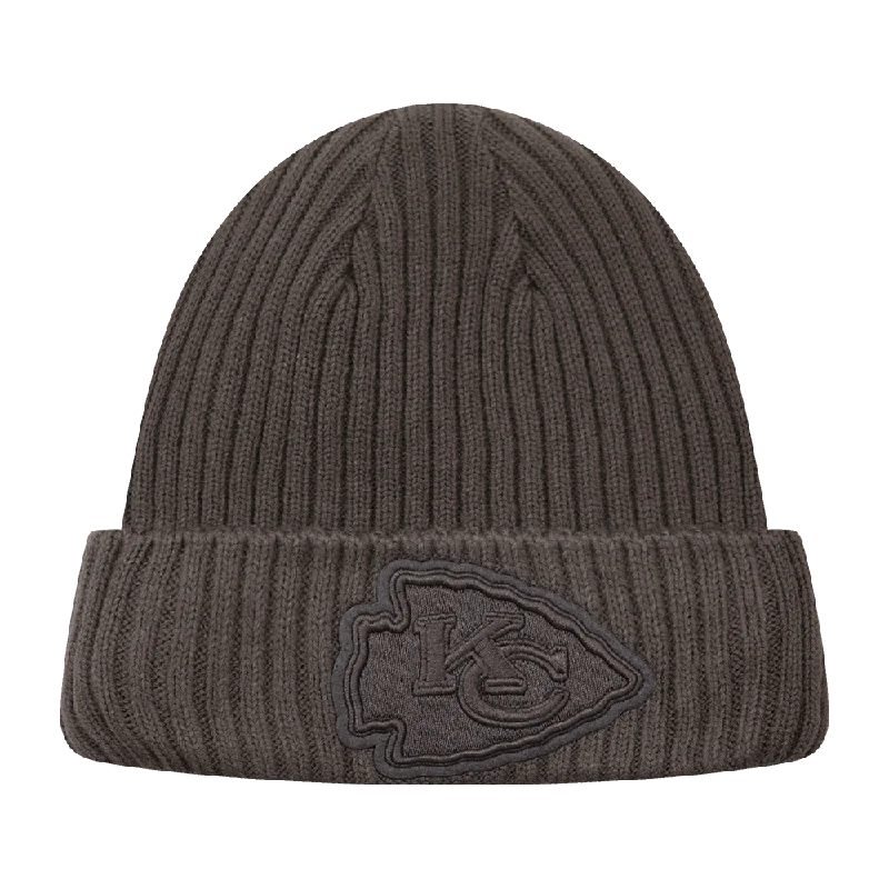 NFL KANSAS CITY CHIEFS NEUTRAL UNISEX BEANIE (DARK TAUPE)