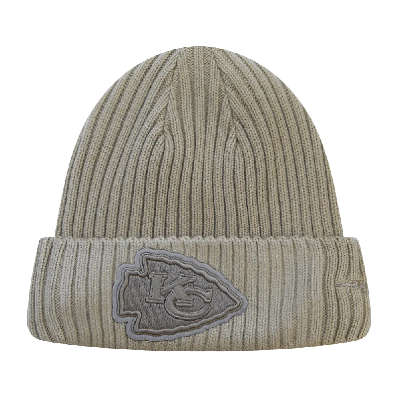 NFL KANSAS CITY CHIEFS NEUTRAL BEANIE (TAUPE)