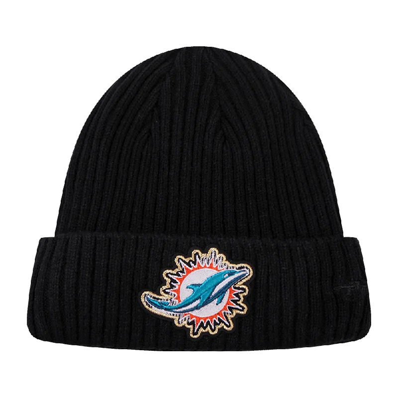 NFL MIAMI DOLPHINS PRO PREP KNIT BEANIE (BLACK)