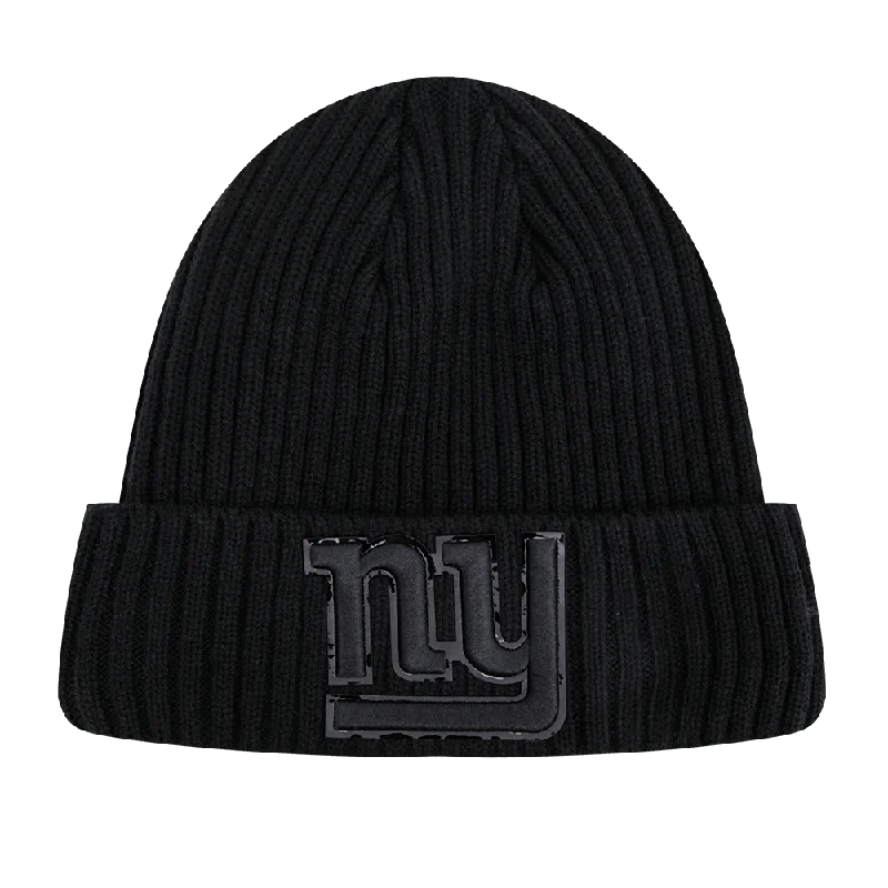 NFL NEW YORK GIANTS UNISEX CLASSIC 3BK BEANIE (TRIPLE BLACK)