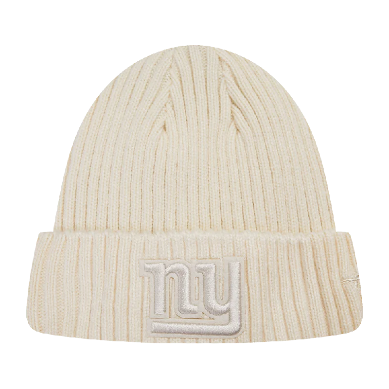 NFL NEW YORK GIANTS NEUTRAL BEANIE (EGGSHELL)