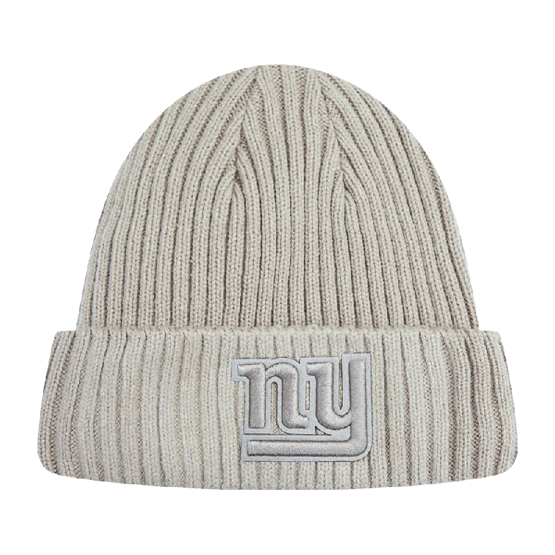 NFL NEW YORK GIANTS NEUTRAL BEANIE (TAUPE)