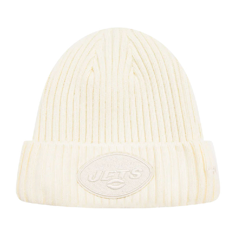 NFL NEW YORK JETS NEUTRAL BEANIE (EGGSHELL)