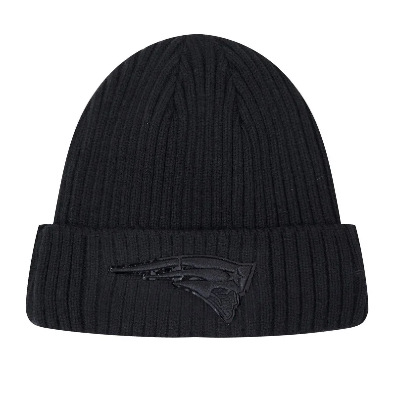 NFL NEW ENGLAND PATRIOTS UNISEX CLASSIC 3BK BEANIE (TRIPLE BLACK)