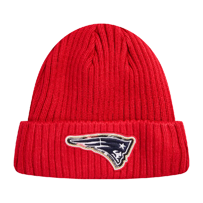 NFL NEW ENGLAND PATRIOTS PRO PREP KNIT BEANIE (RED)