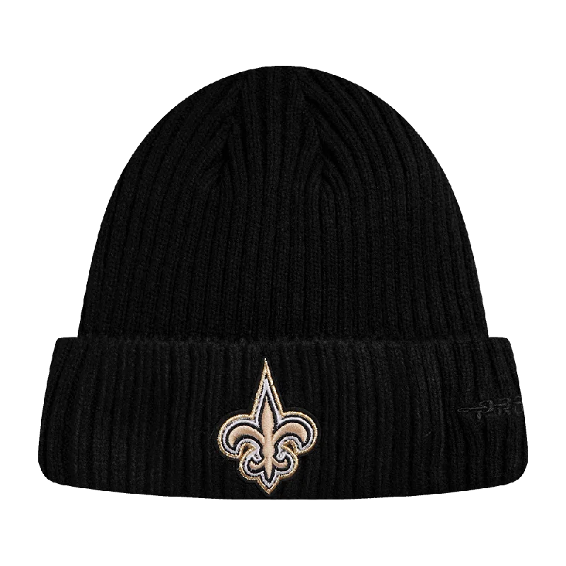 NFL NEW ORLEANS SAINTS PRO PREP KNIT BEANIE (BLACK)