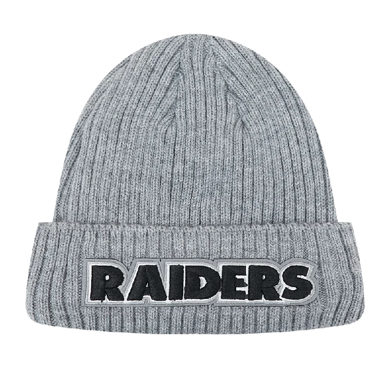 NFL LAS VEGAS RAIDERS CLASSIC CORE UNISEX BEANIE (HEATHER GREY)