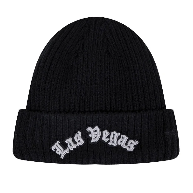 NFL LAS VEGAS RAIDERS OLD ENGLISH UNISEX BEANIE (BLACK)